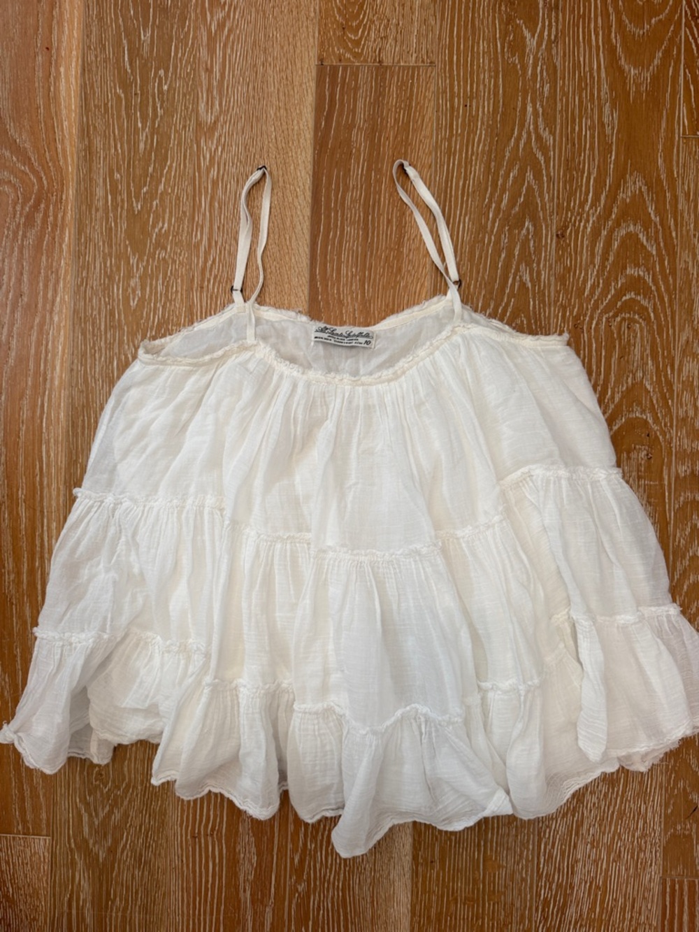 AllSaints White Tiered Gauze Camisole